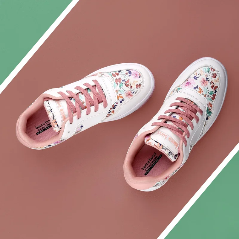 Bacca Bucci White VIXEN Low Top Sneakers for Women | Best Price UAE